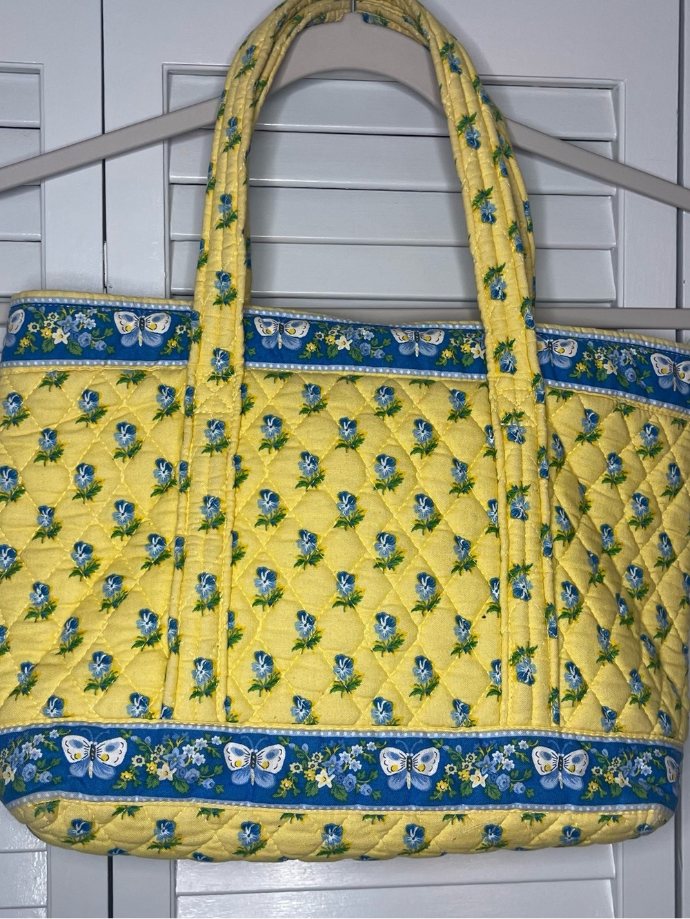 Vera Bradley Vintage Quilted Yellow Floral Katherine Tote - Picture 2 of 12